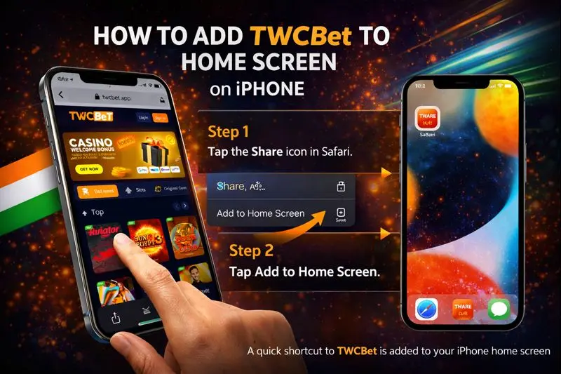TWCBet on iPhone Home Page